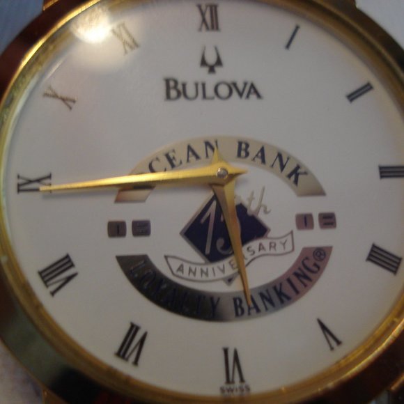 NEW RARE HIGH END BULOVA OCEAN BANK 15TH ANNIVERSARY JEWELED MOVEMENT WATCH - Picture 3 of 6